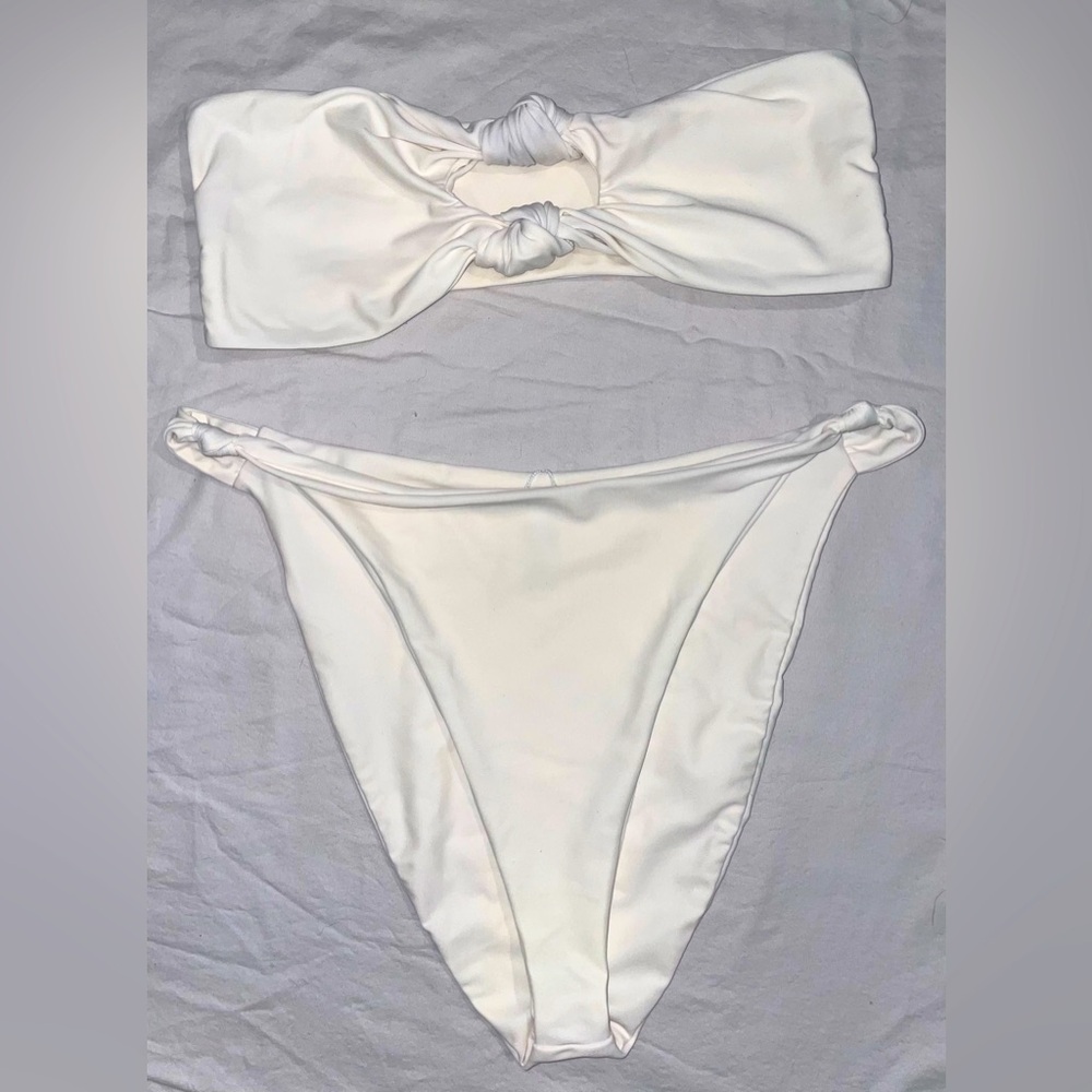 Fashion Nova | White Knot Bikini | 2 Piece Bathing Suit | Size M